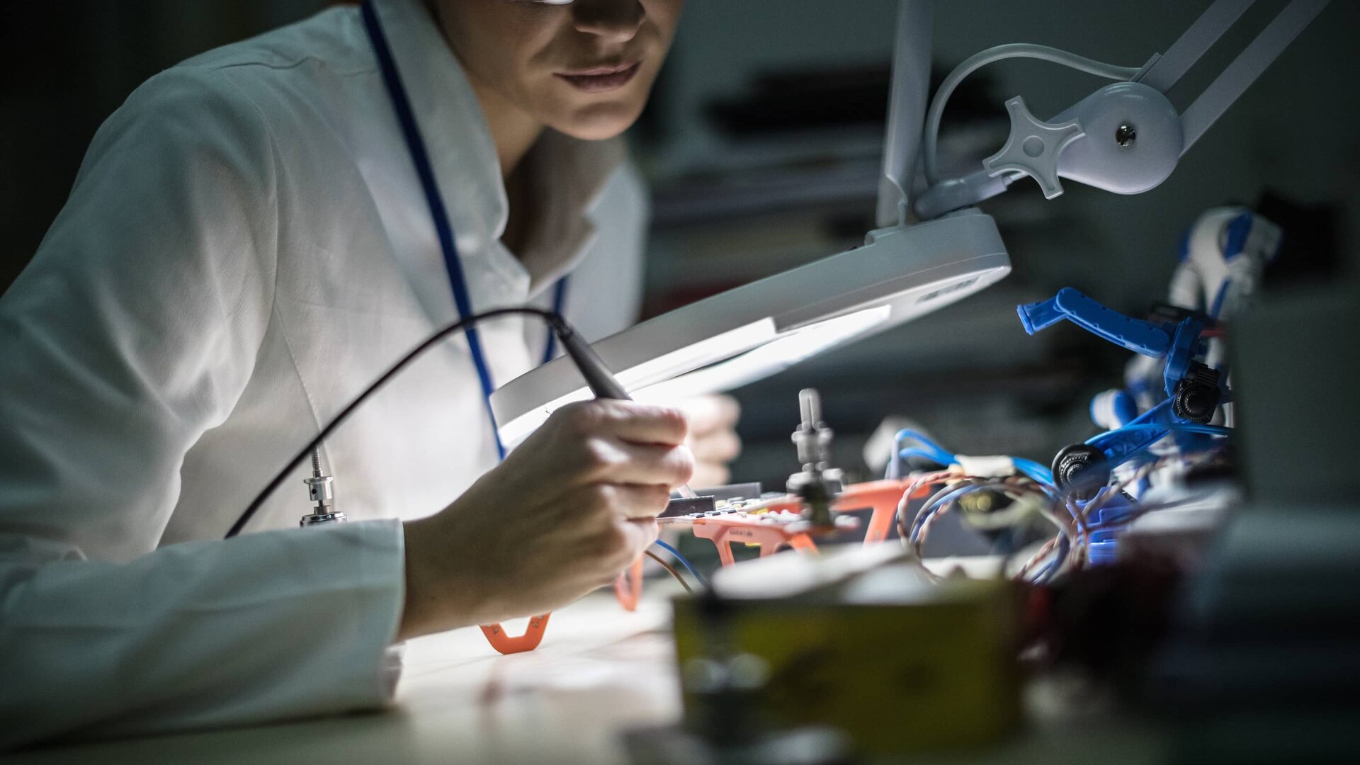 Scientist working