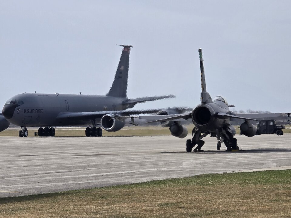 aircraft on the runway